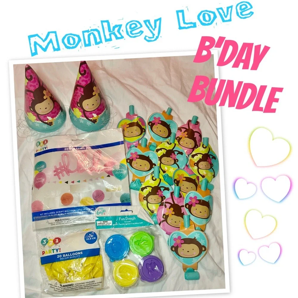 Colorful Monkey Party Hat Set